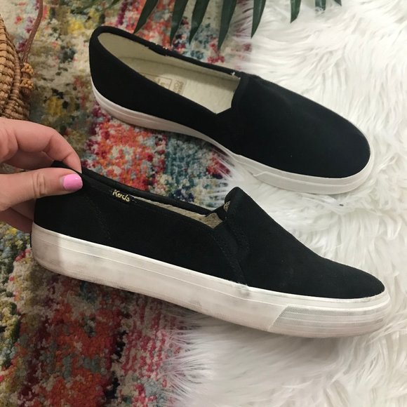 keds black suede shoes